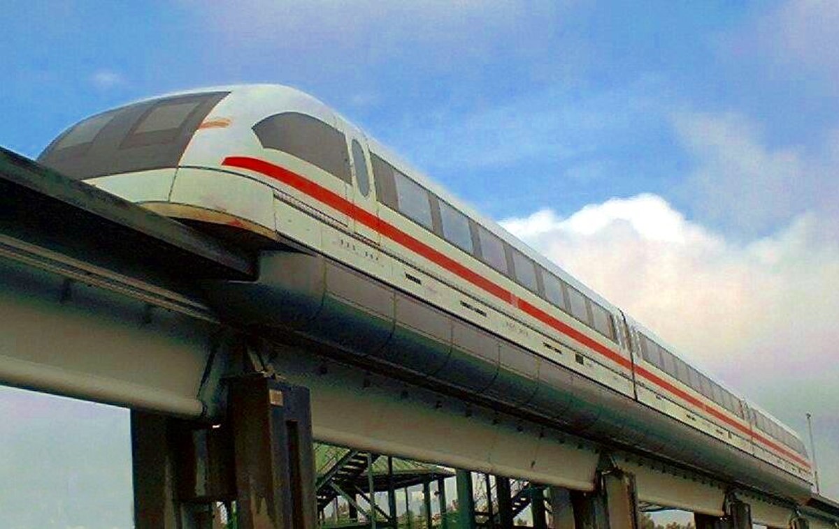 Le Transrapid 08 sur la ligne test d'Emsland en Allemagne