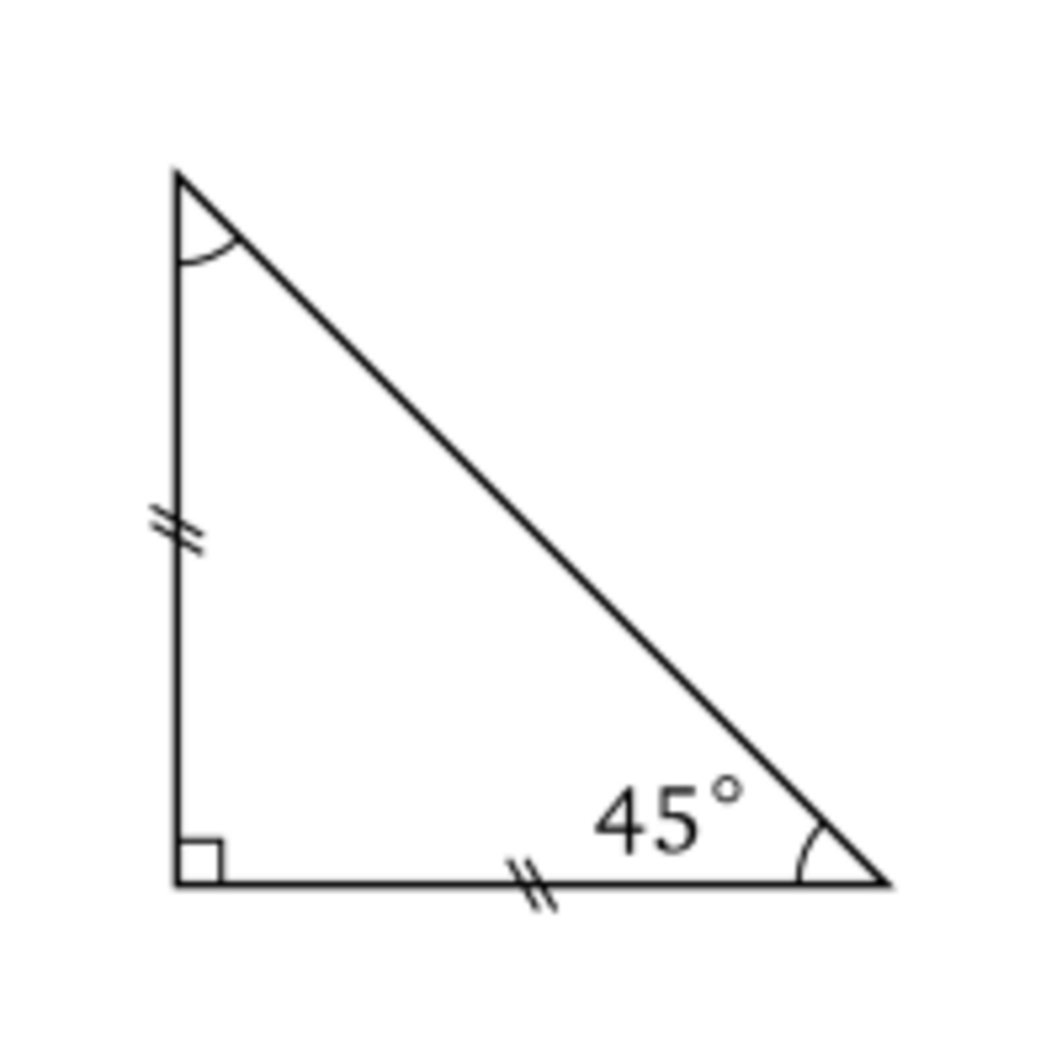 Triangle isocèle rectangle