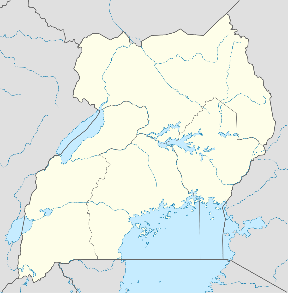 Carte d'Ouganda
