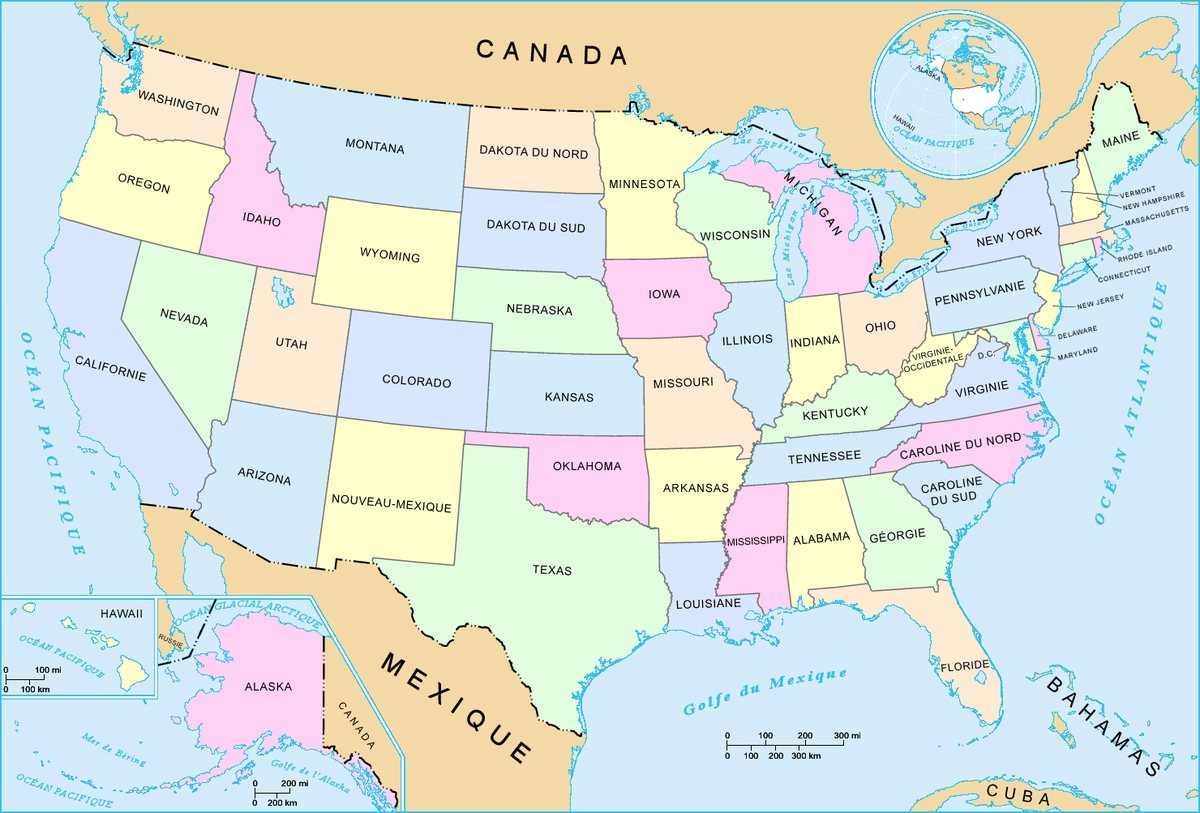 Liste des châteaux américains par région