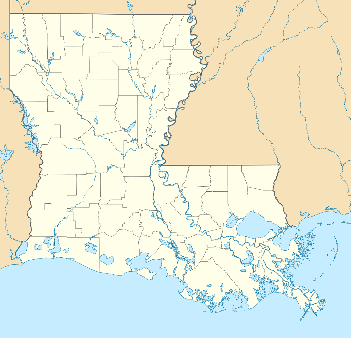 (Voir situation sur la carte de Louisiane)
