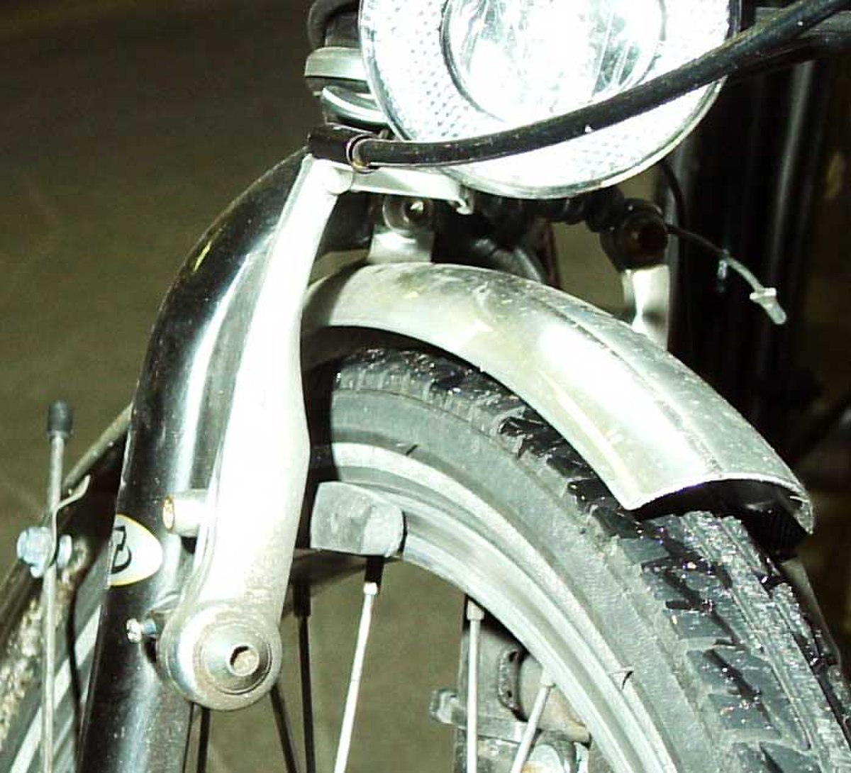 Frein à mors d'une bicyclette