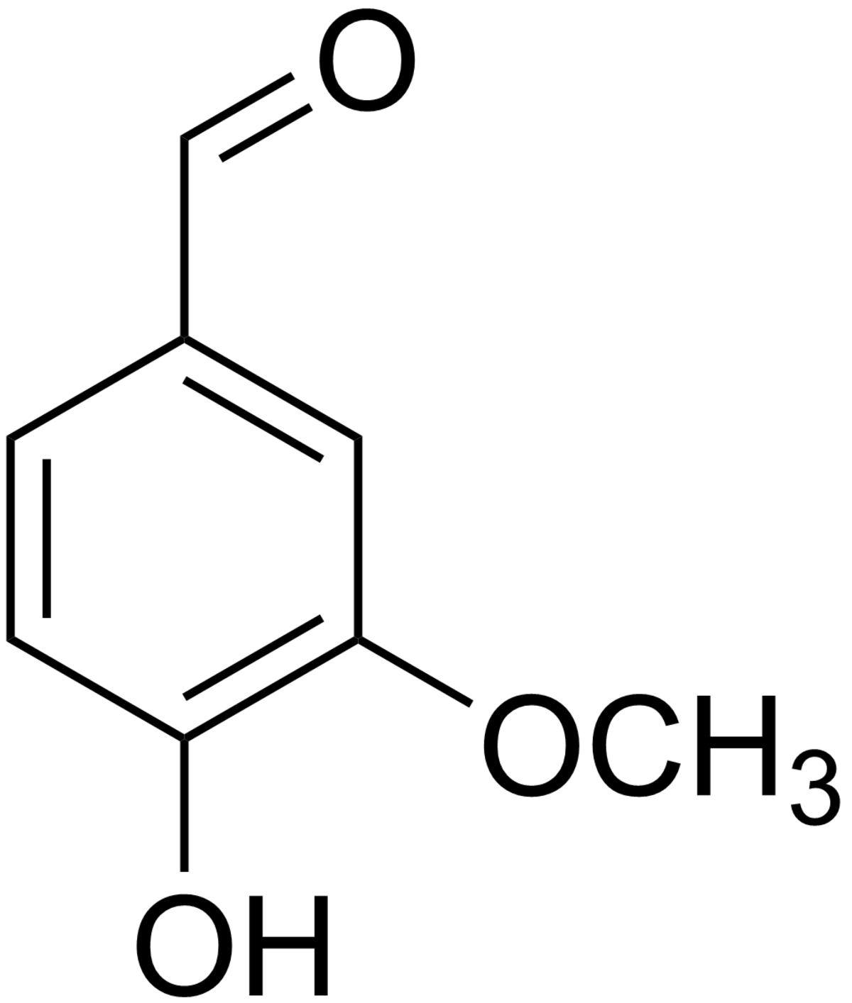 Structure moléculaire de la vanilline