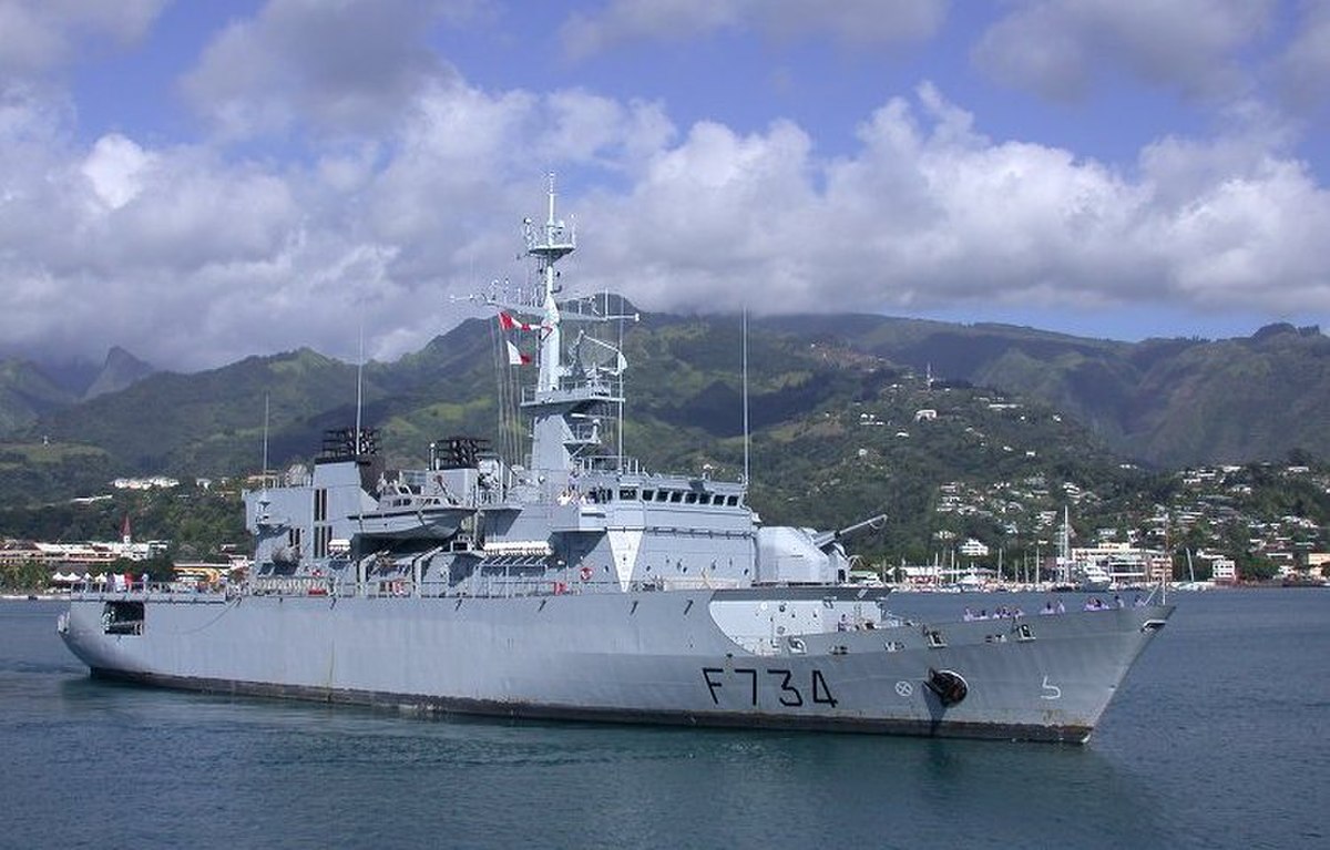 Frégate française Vendémiaire à Papeete.