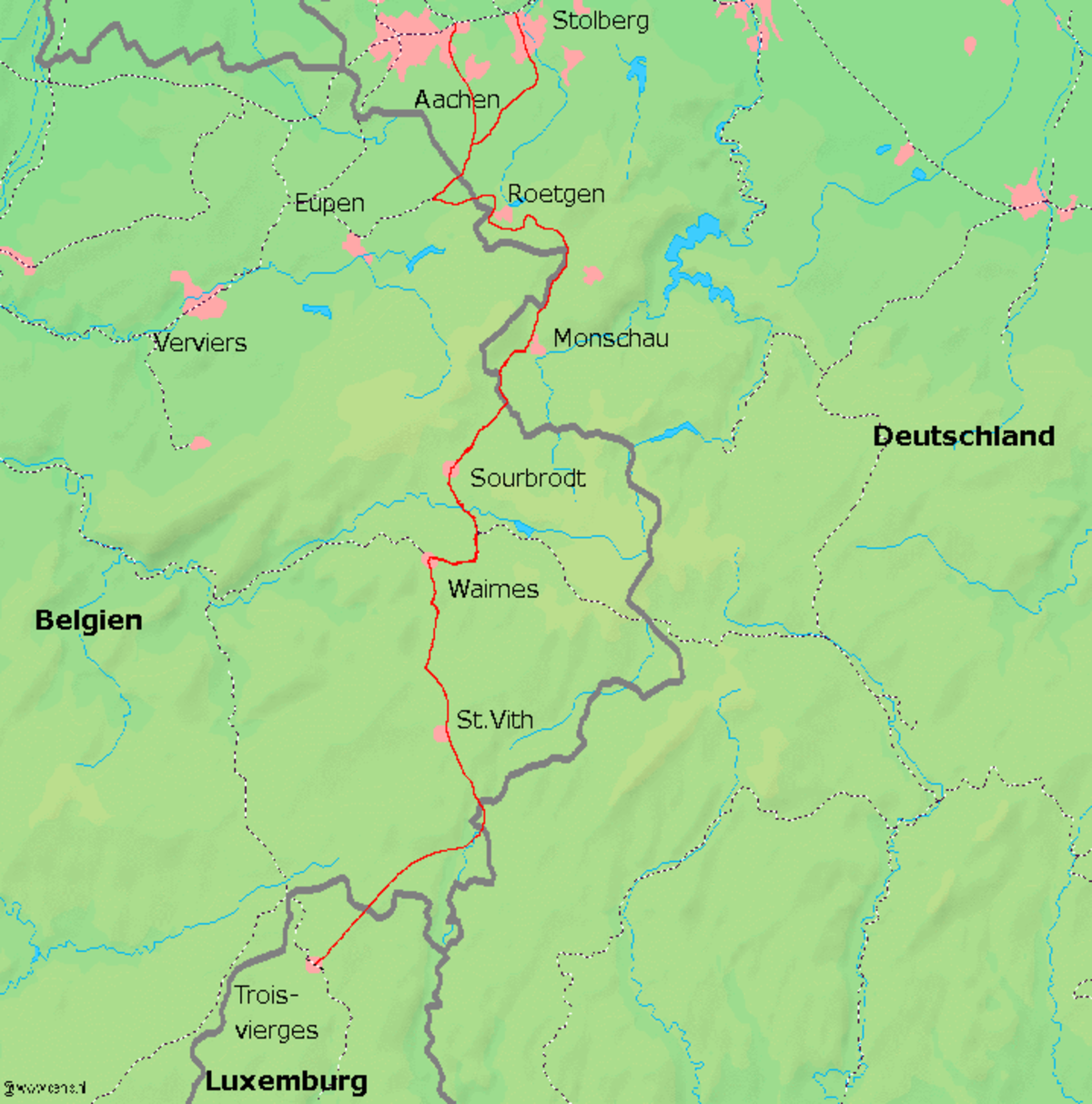 Le parcours de la Vennbahn