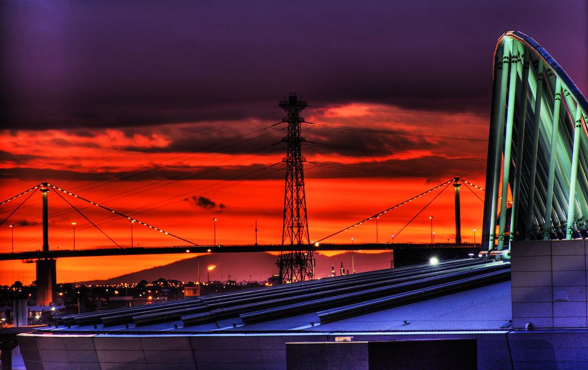 West Gate Bridge Melbourne sunset.jpg