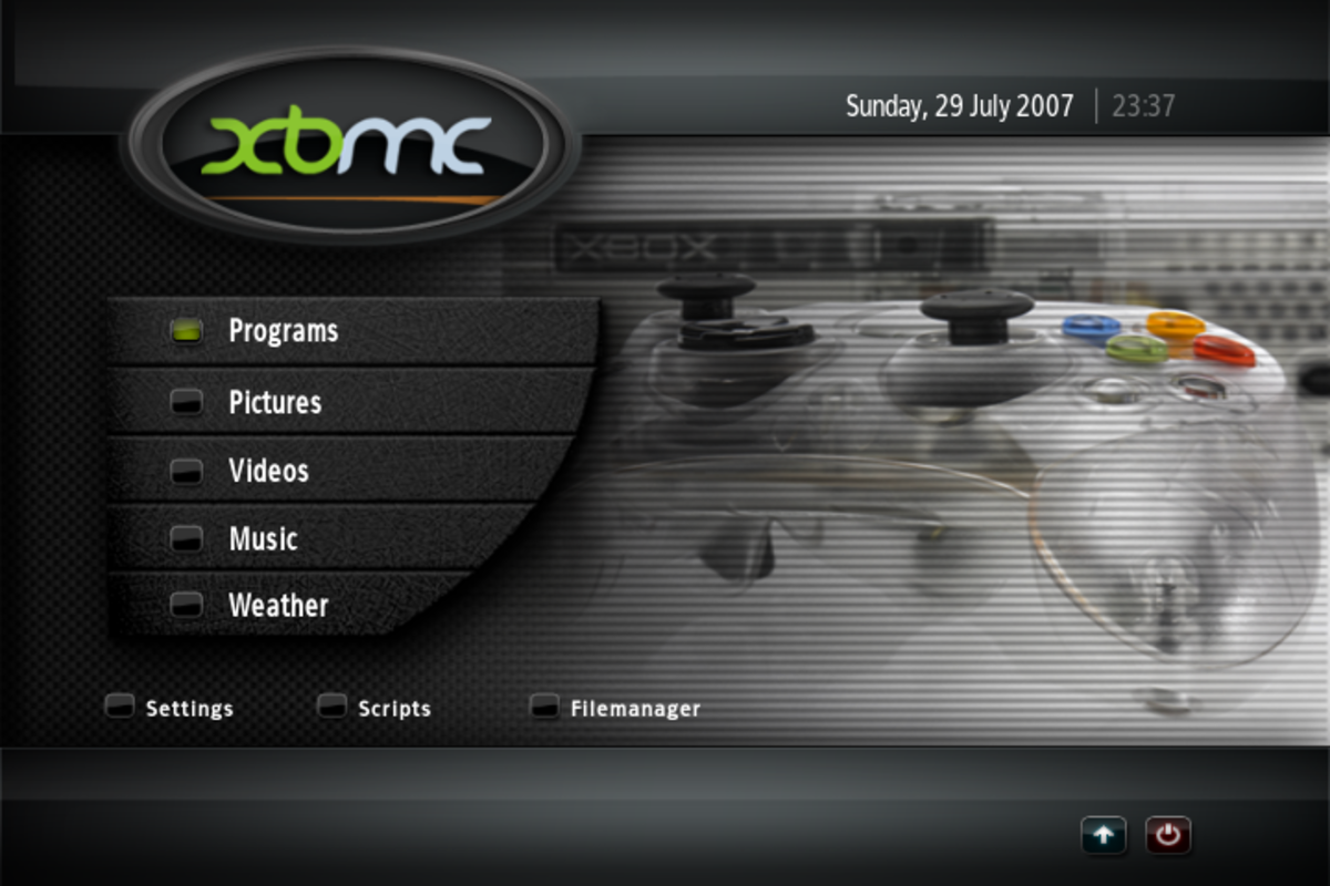 XBMC Main Screen.png