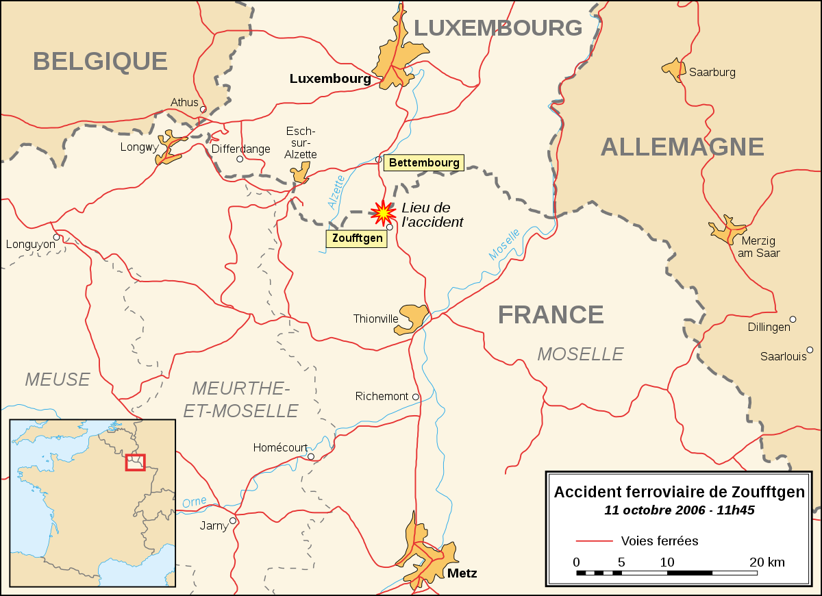Localisation de l'accident