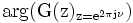 \operatorname{arg(G(z)_{z=e^{2\pi j\nu}})}\