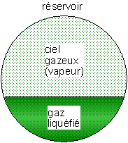 Réservoir contenant du gaz liquéfié