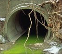 Pollution de l'eau.