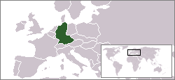 Carte de localisation de la République fédérale d'Allemagne.