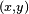 \scriptstyle\ (x, y)\