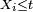 \scriptstyle\ X_i\le t\