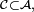 \scriptstyle\ \mathcal{C}\subset \mathcal{A},\