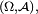 \scriptstyle\ (\Omega,\mathcal{A}),\