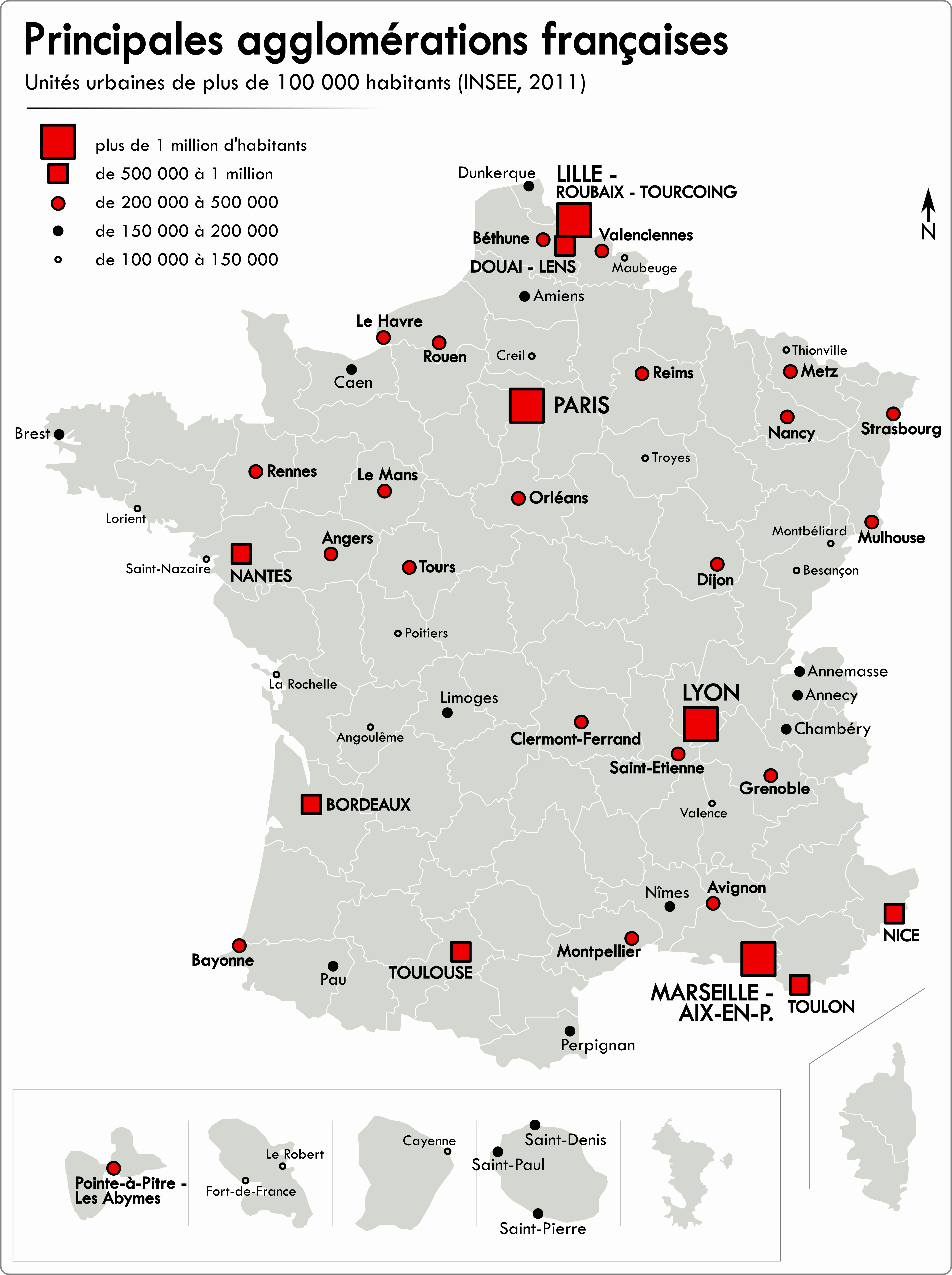 Répartition géographique de la population en France