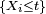\scriptstyle\ \{X_i\le t\}\