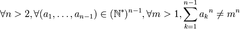 Conjecture d'Euler