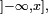 \scriptstyle\ ]-\infty,x],\