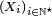 \scriptstyle\ \left(X_i\right)_{i\in\mathbb{N}^{\star}}\