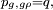 \scriptstyle\ p_{g,g\rho}=q,\