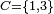 \scriptstyle\ C=\{1,3\}\