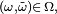 \scriptstyle\ (\omega,\tilde\omega)\in\,\Omega,\