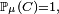 \scriptstyle\ {\mathbb P}_{\mu}(C)=1,\