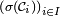 \scriptstyle\ \left(\sigma(\mathcal{C}{i})\right){i\in I}\