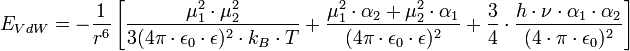 Force de Van der Waals