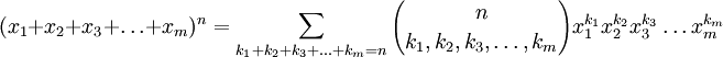Formule du multinôme de Newton