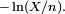 \scriptstyle\ -\ln(X/n).\
