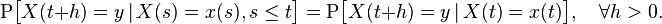 Propriété markovienne