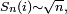 \scriptstyle\ S_n(i)\sim\sqrt{n},\
