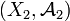 (X_2,\mathcal{A}_2)\