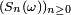 \scriptstyle\ (S_n(\omega))_{n\ge 0} \