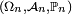 \scriptstyle\ \left(\Omega_n,\mathcal{A}_n,\mathbb{P}_n\right)\