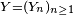 \scriptstyle\ Y=(Y_{n})_{n\ge 1}\