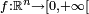 \scriptstyle\ f:\R^n\rightarrow [0,+\infty[\