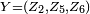 \scriptstyle\ Y=\left(Z_2,Z_5,Z_6\right)\