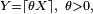 \scriptstyle\ Y=\lceil\theta X\rceil,\ \theta>0,\