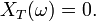 \ X_T(\omega)=0.\