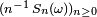 \scriptstyle\ (n^{-1}\,S_n(\omega))_{n\ge 0} \