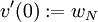 v'(0):=w_N\