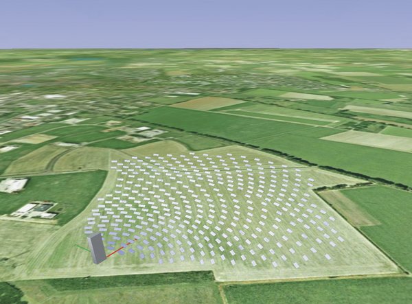 Construction d'une tour solaire thermique unique au monde