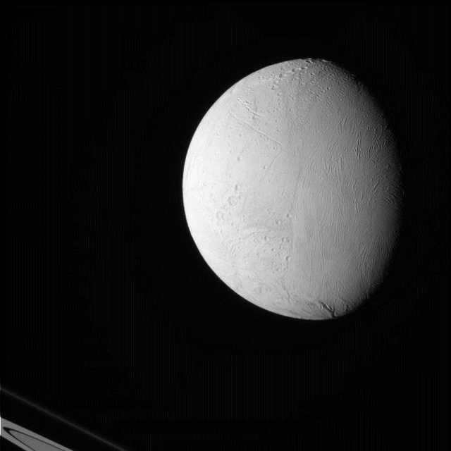 Cassini a examiné de très près le satellite Encélade de Saturne