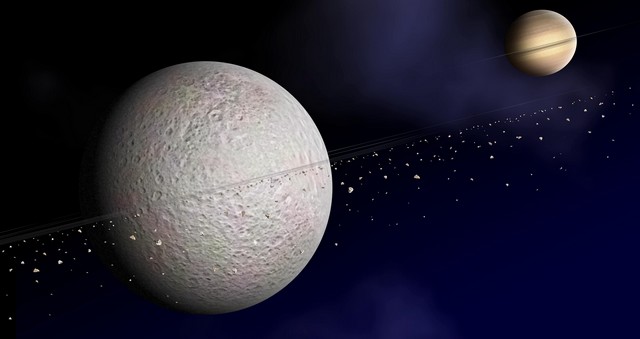 Des anneaux autour d’une lune de Saturne ?