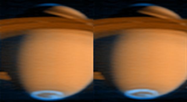 Aurores polaires sur Saturne