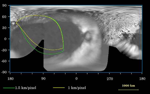 Survol à basse altitude de Japet par Cassini